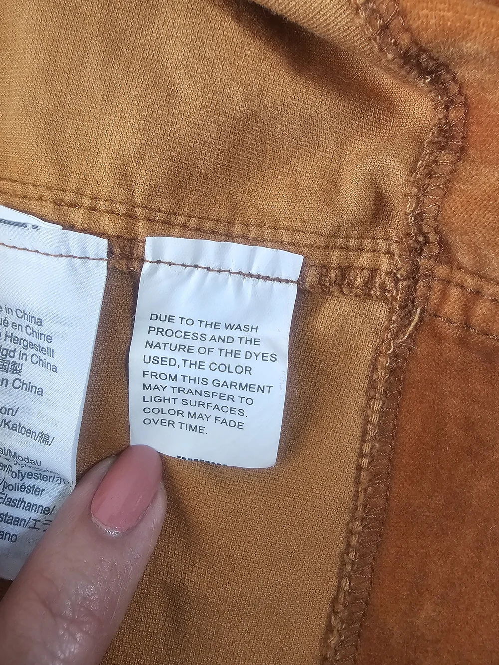 Madewell Velveteen‎ Mini Skirt Womens 6 Snap Button Front A Line Stretch Orange